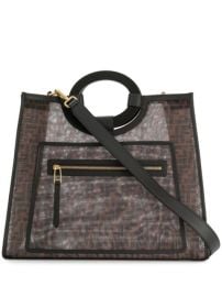 Shop brown Fendi FF logo shopper tote with Express Delivery - at Farfetch