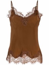 Shop brown Gold Hawk lace-trim vest with Express Delivery - at Farfetch