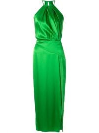 Shop green Michelle Mason sleeveless halterneck dress with Express Delivery - at Farfetch