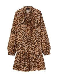 Shop kate spade new york Mainline Classic Leopard Tieneck Minidress at Saks Fifth Avenue