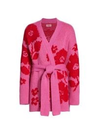 Shop kate spade new york Rose Garden Alpaca-Blend Intarsia Cardigan Saks Fifth Avenue at Saks Fifth Avenue