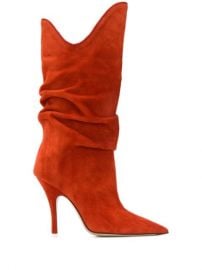 Shop orange The Attico pointed-toe 55mm boots with Express Delivery - at Farfetch