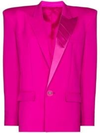 Shop pink The Attico shoulder-pad single-breasted blazer with Express Delivery - at Farfetch