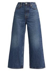 Shop rag  bone Maya High-Rise Shorty Wide-Leg Jeans at Saks Fifth Avenue