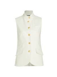 Shop rag bone Button-Front Ponte Vest at Saks Fifth Avenue