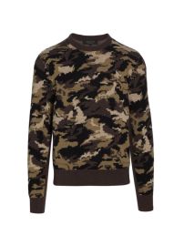 Shop rag bone Camo Print Intarsia Crewneck Sweater at Saks Fifth Avenue