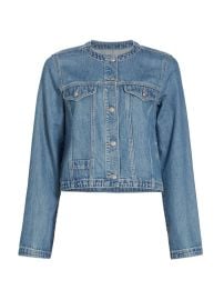 Shop rag bone Featherweight Cora Round-Neck Denim Jacket at Saks Fifth Avenue