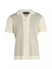 Shop rag bone Harvey Knit Cotton Camp Shirt at Saks Fifth Avenue