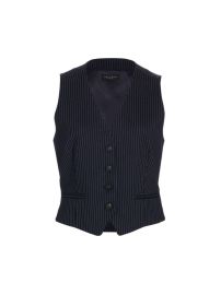 Shop rag bone Priya Pinstriped Crop Vest Saks Fifth Avenue at Saks Fifth Avenue