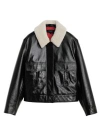 Shop rag bone Shearling-Collar Leather Jacket at Saks Fifth Avenue