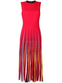 Shop red MSGM pleated dress with Express Delivery - at Farfetch