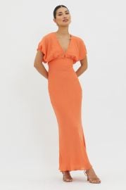 Shop the Dare To Live V-Neck Maxi Dress Orange at Selfie Leslie