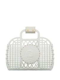 Shop white Fendi small Basket logo-embossed tote bag with Express Delivery - at Farfetch