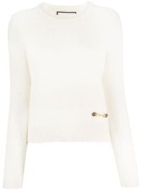 Shop white Gucci Horsebit knitted sweater with Express Delivery - at Farfetch