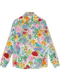 Shop white Gucci x Ken Scott floral-print shirt with Express Delivery - at Farfetch