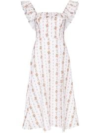 Shop white Reformation Amethyst ruffled floral-print dress with Express Delivery - at Farfetch