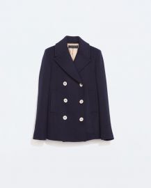 Short Buttoned Coat at Zara