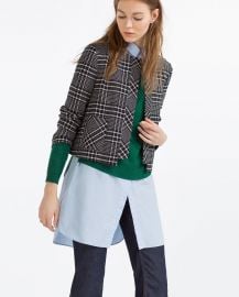 Short Check Blazer at Zara