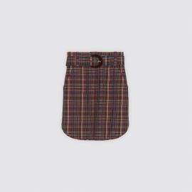 Short Checked Skirt with Belt by Sandro at Sandro