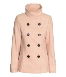 Short Coat in Powder Pink at H&M