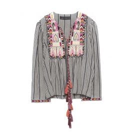 Short Embroidered Jacket at Zara