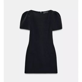 Short Pleated Pocket Dress in Black at Zara