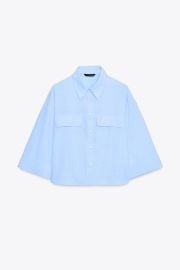 Short Shirt With Striped Flaps at Zara