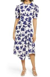 Short Sleeve Asymmetrical Midi Dress by Halogen at Nordstrom