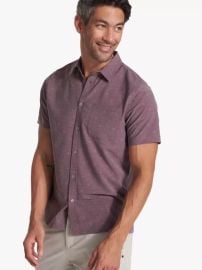 Short Sleeve Bridge Button Down Umber Sago Vuori at Vuori