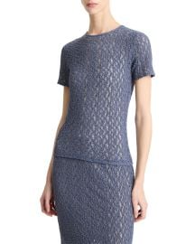 Short Sleeve Floral Smocked Top in Mauve Thistle at Gilt