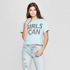 Short Sleeve Girls Can Cropped T-Shirt at Target