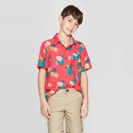 Short Sleeve Hawaiian Button-Down Shirt at Target