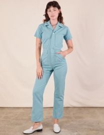 Short Sleeve Jumpsuit - Baby Blue BIG BUD PRESS at Big Bud Press