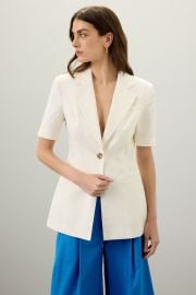 Short Sleeve Linen Blazer by Eudon Choi Collective Rent the Runway at Rent the Runway