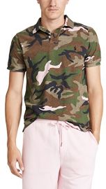 Short Sleeve Mesh Camo Polo Shirt at East Dane