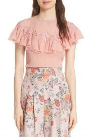 Short Sleeve Pinwheel Top by Rebecca Taylor at Walmart