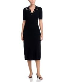 Short Sleeve Polo Collar Midi Dress at Bloomingdales
