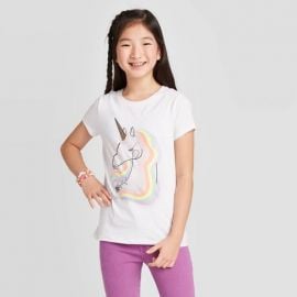 Short Sleeve Rainbow Unicorn Graphic T-Shirt at Target