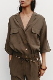 Short Sleeve Safari Shirt at Zara