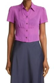 Short Sleeve Silk Blouse at Nordstrom