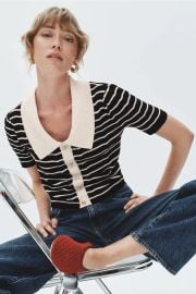 Short Sleeve Striped Cardigan by NVLT Rent the Runway at Rent the Runway