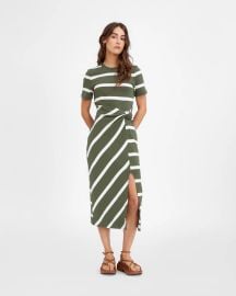 Short Sleeve Striped Cody Dress Tanya Taylor at Tanya Taylor