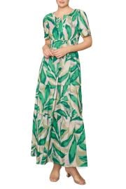 Short Sleeve Tiered Maxi Dress at Nordstrom