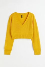 Short Sweater - Yellow - Ladies HampM US at H&M