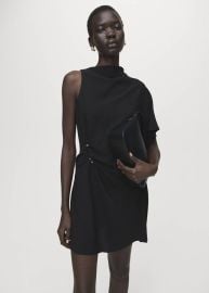 Short asymmetrical sleeve dress - Women | MANGO USA at Mango