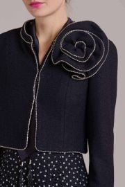 Short boucl jacket with flower detail - Shop Maison Common at Maison Common