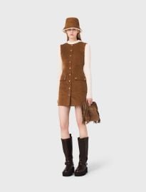 Short corduroy dress Brown For Women at Maje