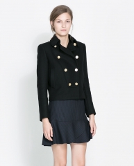 Short double breasted coat at Zara