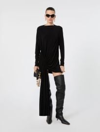 Short draped jersey dress - BLACK at Sportmax