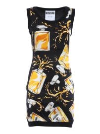 Short dresses Moschino - Perfume print silk dress - 04820500A4555 at Ikrix